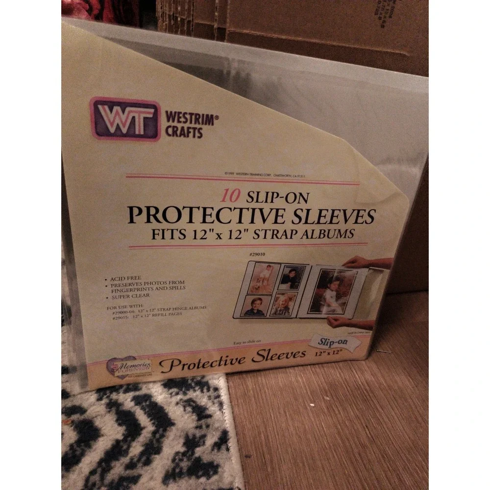 Westrim Craft Memories 10 Count Slip-On Protective Sleeves 12x12 Strap Albums